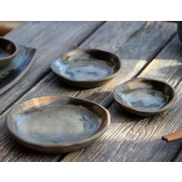 3Er Set Kleine Keramikschalen, Handgefertigte Grau Bronze Glasierte Saucensockel Nuss Servierschalen, Boho Rustikale Keramikschalen Geschenkset 3Er Set Kleine Keramikschalen, Handgefertigte Grau Bronze Glasierte Saucensockel Nuss Servierschalen, Boho Rustikale Keramikschalen Geschenkset von Sahici