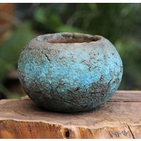 Kugel Türkis Blau Schwarz Patina Texturierte Keramik Pflanzgefäß, Handgemachte Rustikale Wildblumen Sukkulenten Kaktus Tonschale Pflanzgefäß Geschenk Kugel Türkis Blau Schwarz Patina Texturierte Keramik Pflanzgefäß, Handgemachte Rustikale Wildblumen Sukkulenten Kaktus Tonschale Pflanzgefäß Geschenk von Sahici