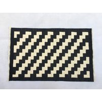 90x150 Baumwollteppich in Schwarzweiß - Flachgewebe Handgewebter Teppich 90x150 Baumwollteppich in Schwarzweiß - Flachgewebe Handgewebter Teppich von SahjadCarpets