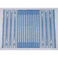 Mehrere Größen Baumwolle Streifen Handgemachte Blau Und Weiß Teppich - Hand Gewebt von SahjadCarpets