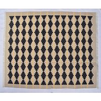 Mehrere Größen Schwarz, Beige Und Gelb Baumwolle Handgemachter Moderner Teppich - Flaches Weben Handgewebter Kelimteppich von SahjadCarpets