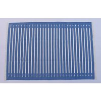 Multi Pure Indigo Blau Und Weißen Streifen Handgemachter Moderner Design Teppich - Schöne Flachgewebe Kilim von SahjadCarpets