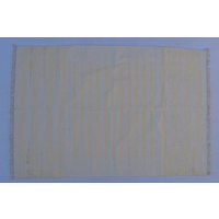 Pastellgelb Und Weiß Baumwolle Handgemachter Moderner Streifen Teppich - Flacher Web- Handgewebter Kelimteppich von SahjadCarpets
