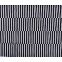 Quadratisch Schwarz Grau Baumwolle Handarbeit Moderner Streifen Teppich - Flaches Weben Und Handgewebter Kelimteppich von SahjadCarpets