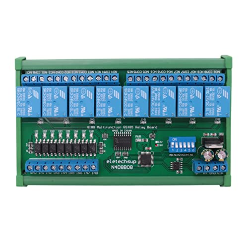 Sahkgye DC 24V 8 RS485 Relais Board Modbus RTU UART Fernbedienung Schalter DIN35 Schienenkasten für Automatisierungssteuerung von Sahkgye