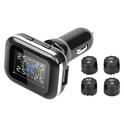 Sahkgye TPMS Reifen Monitor Zigaretten- AnzüNder Reifen Druck Alarm System Bildschirm Kann USB Reifen Druck Erkennung System SchüTteln von Sahkgye