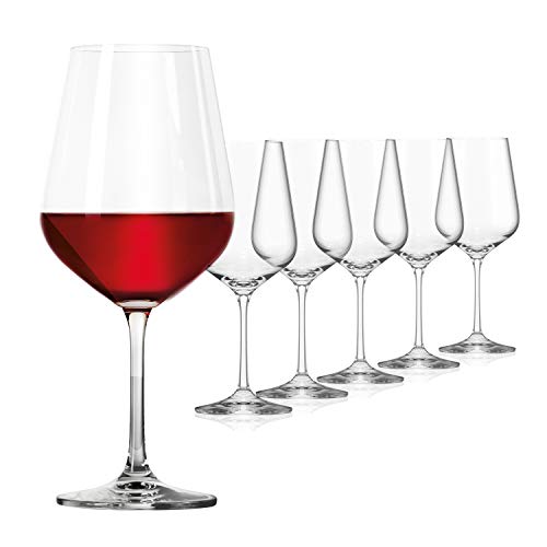 Sahm Weingläser Rotwein Set (6 STK) - 580 ml Rotweingläser - Spülmaschinengeeignet - Langlebiges Weingläser Set Rotwein von Sahm