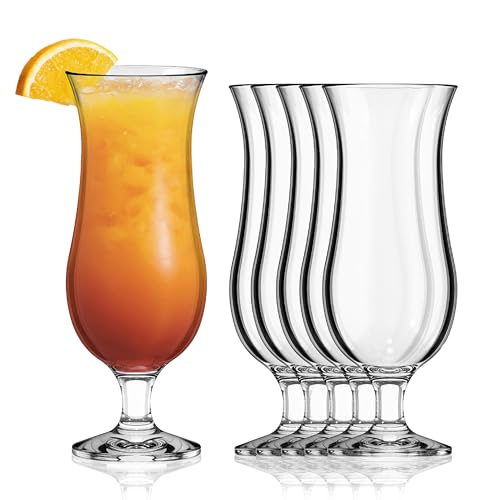 Sahm Hurricane Cocktail Gläser Set 6 STK - 430ml Cocktail Longdrinkgläser Set - Ideal als Barkeeper Set, Milchshake Glas oder als Eisbecher Glas von Sahm