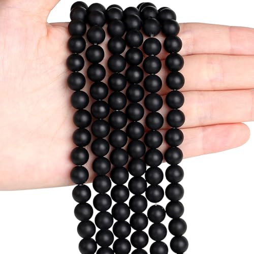 Sahoottie 100 Stück Obsidian Matt Kristall Perlen Edelsteine Perlen Set Kristall Perlen zum Basteln Schwarze Perlen für Armbänder Selber Machen Ketten DIY Schmuckherstellung Basteln 6mm Sahoottie 100 Stück Obsidian Matt Kristall Perlen Edelsteine Perlen Set Kristall Perlen zum Basteln Schwarze Perlen für Armbänder Selber Machen Ketten DIY Schmuckherstellung Basteln 6mm von Sahoottie