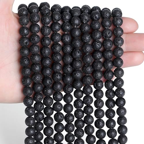 Sahoottie 100 Stück Schwarzer Vulkanstein Perlen Schwarze Kristalle Perlen zum Auffädeln Edelsteine Perlen Set Naturstein Perlen für Armbänder Ketten DIY Schmuckherstellung Basteln 6mm Sahoottie 100 Stück Schwarzer Vulkanstein Perlen Schwarze Kristalle Perlen zum Auffädeln Edelsteine Perlen Set Naturstein Perlen für Armbänder Ketten DIY Schmuckherstellung Basteln 6mm von Sahoottie