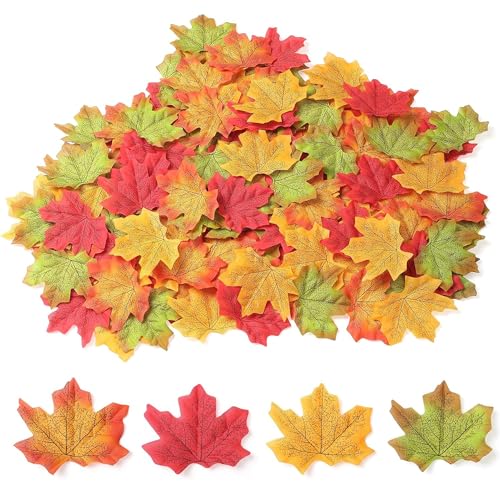 Sahoottie 200 Stück Künstliche Blätter Ahornblätter Herbstdeko 8cm Herbstblätter Herbst Deko Simulierte Ahornblätter für Hochzeit Thanksgiving Halloween Herbstbasteln Foto Requisite 4 Farben Sahoottie 200 Stück Künstliche Blätter Ahornblätter Herbstdeko 8cm Herbstblätter Herbst Deko Simulierte Ahornblätter für Hochzeit Thanksgiving Halloween Herbstbasteln Foto Requisite 4 Farben von Sahoottie