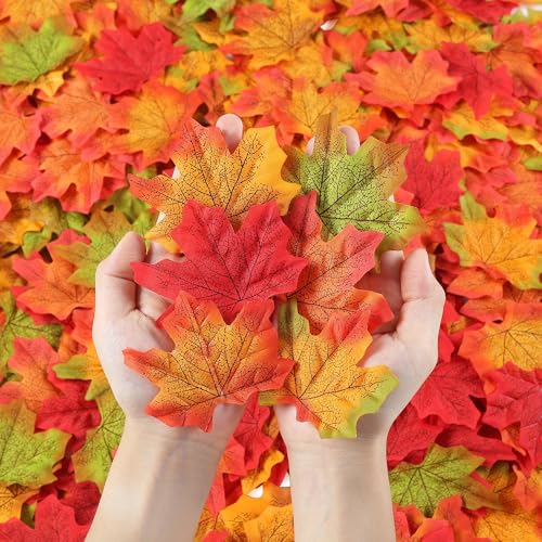Sahoottie 300 Stück Künstliche Herbstblätter Blätter Herbstdeko 8cm Ahornblätter Simulierte Ahornblätter für Zuhause Hochzeit Thanksgiving Halloween Herbstbasteln Foto Requisite 6 Farben Sahoottie 300 Stück Künstliche Herbstblätter Blätter Herbstdeko 8cm Ahornblätter Simulierte Ahornblätter für Zuhause Hochzeit Thanksgiving Halloween Herbstbasteln Foto Requisite 6 Farben von Sahoottie
