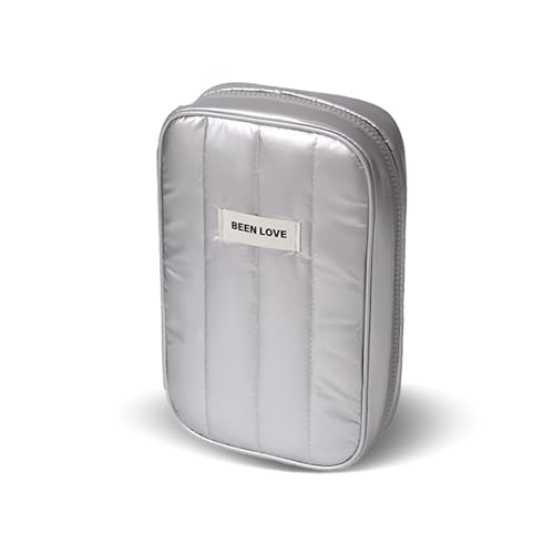 Sahunfri Kabel-Organizer-Tasche, wasserdicht, Reisekabel, Elektronik-Organizer, rutschfest, verschleißfest, Ladegerät-Zubehör-Tasche für Reiseaufbewahrung (Silber) von Sahunfri