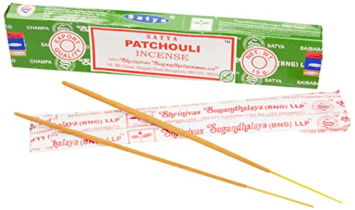 Sai Baba Nag Champa Patchouli 15 g Packet, 1 Box mit 12 Päckchen von Satya