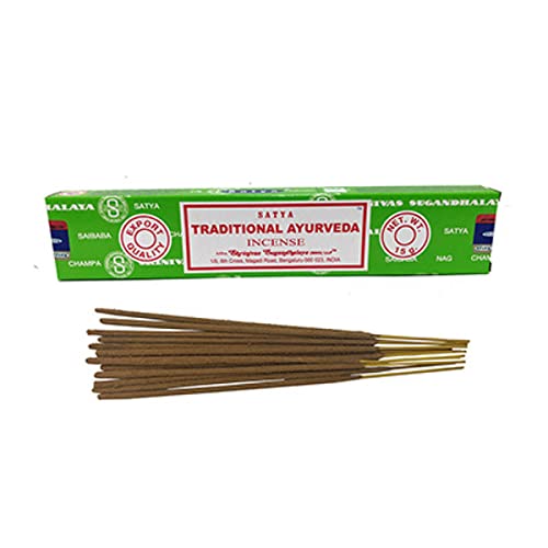 Sai Baba Nag Champa Traditionelle Ayurveda 15 g Packung, 1 Box mit 12 einzelnen Einheiten. von Satya