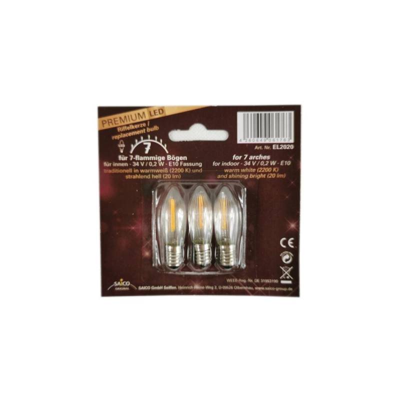 Saico LED-Ersatzlampe, E 10, 34 V, 0,2 W Saico LED-Ersatzlampe, E 10, 34 V, 0,2 W von Saico