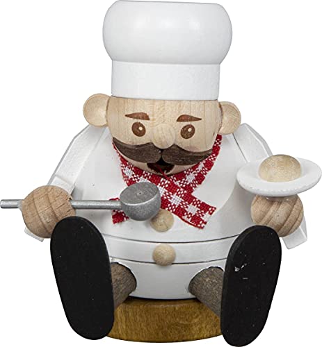 SAICO Mini Rauchfigur/Räucherfigur - Koch sitzend - Höhe von 8 cm - EIN Stück traditioneller Handwerkskunst - liebevoll gestaltete Räucherfigur - kompakt und dennoch detailreich - Made in Germany SAICO Mini Rauchfigur/Räucherfigur - Koch sitzend - Höhe von 8 cm - EIN Stück traditioneller Handwerkskunst - liebevoll gestaltete Räucherfigur - kompakt und dennoch detailreich - Made in Germany von Saico