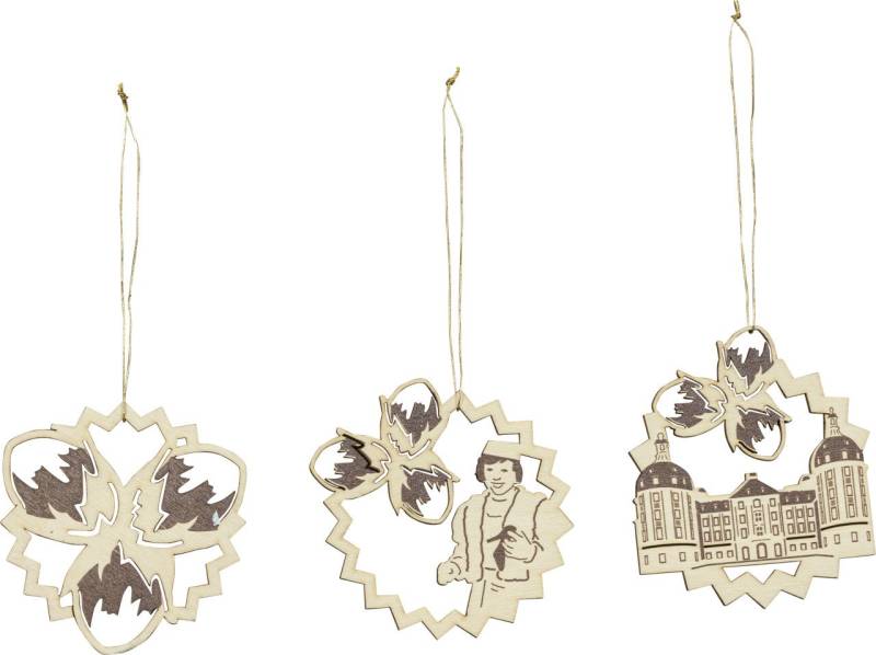 Saico Dekohänger Drei Haselnüsse für Aschenbrödel Holz 8 x 8,5 cm natur/braun 3 Stück von Saico