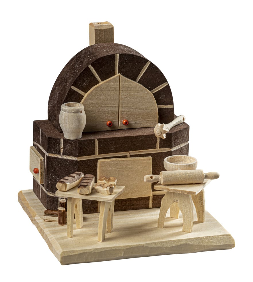 Saico Räucherfigur Backofen Holz 15 cm natur/anthrazit von Saico