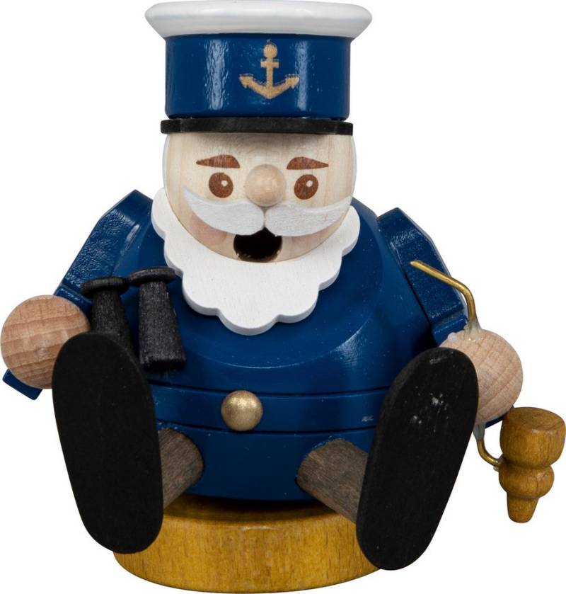 SAICO Original Räuchermännchen Mini Räucherfigur Berufe - Kapitän, Dekofigur aus Holz - Größe ca. 8 cm - Made in Germany von SAICO Original