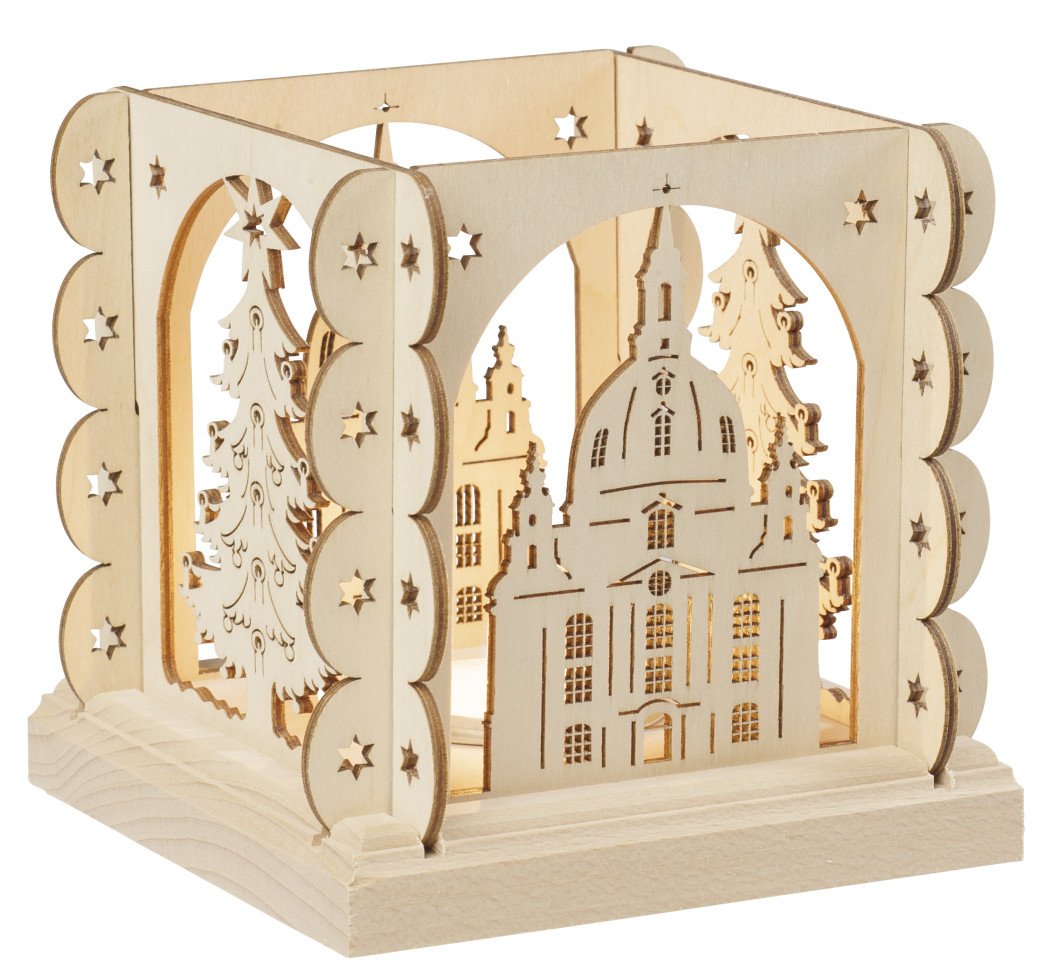 Saico Teelichthalter Dresden für 1 Teelicht Holz 12 cm natur Saico Teelichthalter Dresden für 1 Teelicht Holz 12 cm natur von Saico