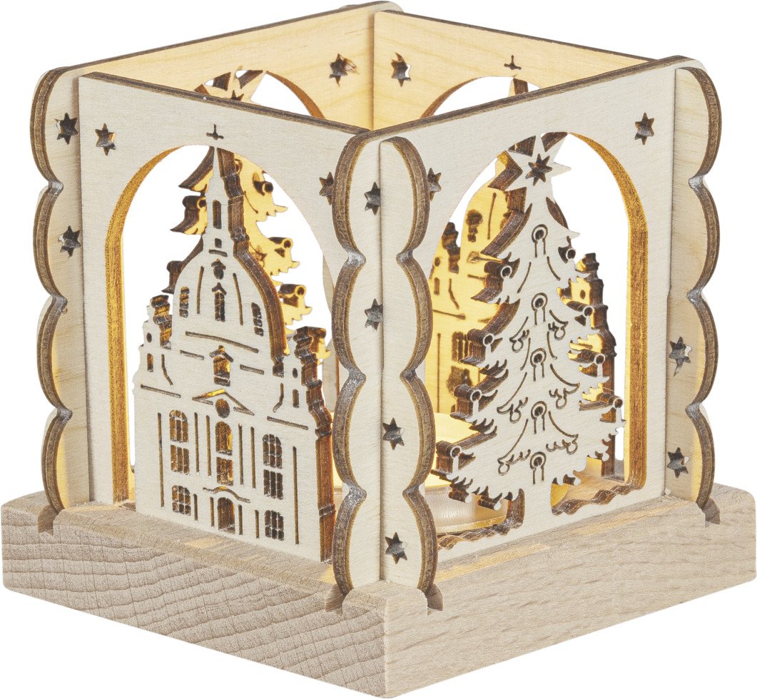 Saico Teelichthalter Dresden für 1 Teelicht Holz 7 cm natur Saico Teelichthalter Dresden für 1 Teelicht Holz 7 cm natur von Saico