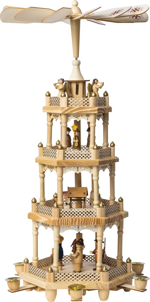 Saico Weihnachtspyramide Waldweihnacht für 6 Pyramidenkerzen Holz 56 cm natur Saico Weihnachtspyramide Waldweihnacht für 6 Pyramidenkerzen Holz 56 cm natur von Saico