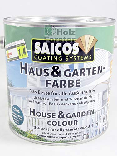 SAICOS Haus und Garten-Farbe 2506 Seychellenblau deckend, 2,50 Liter von Saicos