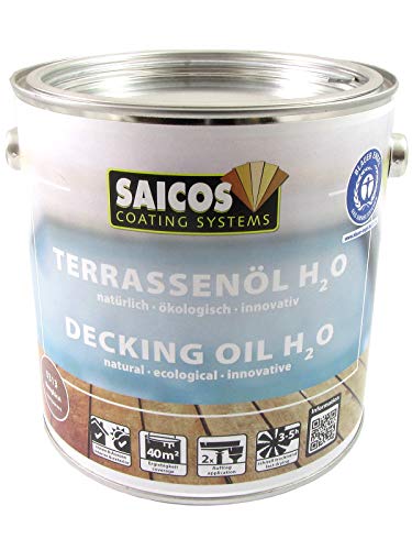 SAICOS Terrassenöl H2O 318 Teak (2,50 Liter) von Saicos