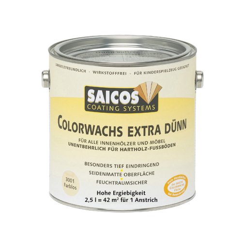 Saicos 3001 500 Colorwachs Extra dünn farblos 2.5 l von Saicos