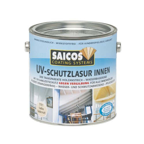 Saicos Colour GmbH 501 7701 UV-Schutzlasur, farblos, 2,5 Liter von Saicos