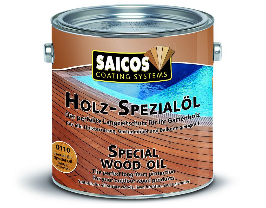 Saicos Holzöl Saicos Holz-Spezialöl 2,5L, schützend und pflegend, rutschhemmend R9, witterungsbeständig von Saicos