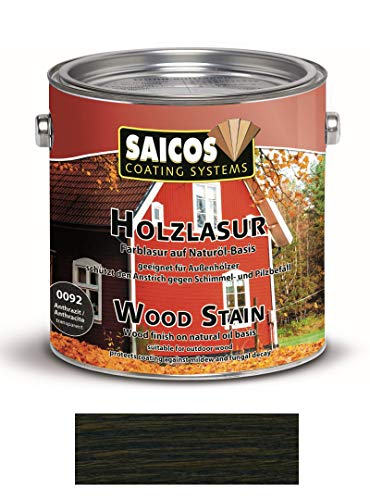 Saicos "Holzschutzlasur" 0092 Anthrazit 2,5 Liter Gebinde Saicos "Holzschutzlasur" 0092 Anthrazit 2,5 Liter Gebinde von Saicos