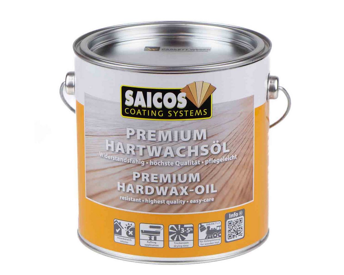 Saicos Treppen- und Parkettlack Saicos Premium Hartwachsöl 3100 Weiß transparent matt 2,5 Liter Saicos Treppen- und Parkettlack Saicos Premium Hartwachsöl 3100 Weiß transparent matt 2,5 Liter von Saicos