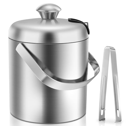 Sailnovo 4198-0904-07 Double bac à glaçons en acier inoxydable avec couvercle et pince, seau à glace isotherme, Edelstahl Sailnovo 4198-0904-07 Double bac à glaçons en acier inoxydable avec couvercle et pince, seau à glace isotherme, Edelstahl von Sailnovo