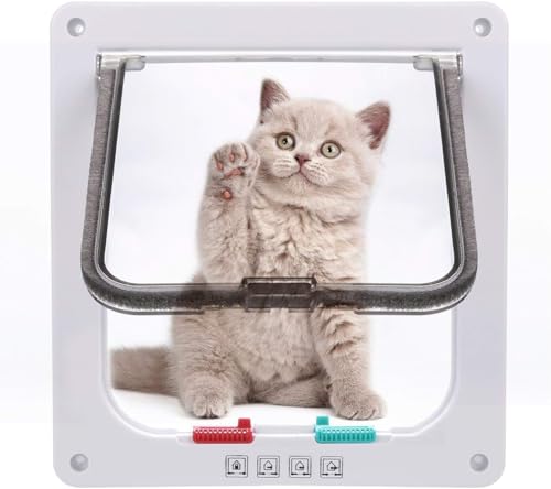 Sailnovo Katzenklappe 4-Way Magnetic Lock hundeklappe Haustiertüre Cat Flap 19 * 20 * 5.5cm Dog Cat Pet Door Flap Easy Install with Telescopic Frame with Heavy Duty Quiet Magnetic Frame, M weiß… Sailnovo Katzenklappe 4-Way Magnetic Lock hundeklappe Haustiertüre Cat Flap 19 * 20 * 5.5cm Dog Cat Pet Door Flap Easy Install with Telescopic Frame with Heavy Duty Quiet Magnetic Frame, M weiß… von Sailnovo