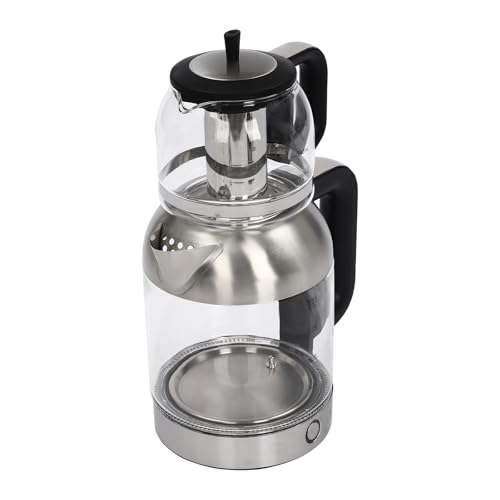 2 in 1 Glas Teekocher Wasserkocher 1800W Sicherheitsglas Teemaschine Wasserkocher mit Teesieb Abschaltautomatik, Wasserkocher für Kaffee Tee Turkisch Tee Kanne Türkisch Traditional Tee 2 in 1 Glas Teekocher Wasserkocher 1800W Sicherheitsglas Teemaschine Wasserkocher mit Teesieb Abschaltautomatik, Wasserkocher für Kaffee Tee Turkisch Tee Kanne Türkisch Traditional Tee von SailorMoon
