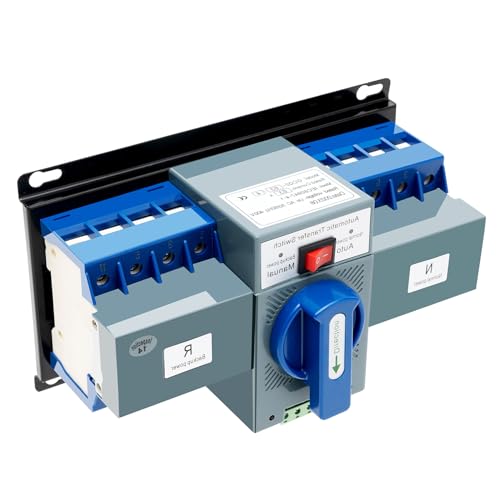 Automatischer Doppelleistungsumschalter 19.8*12.2cm Dual Power Transferschalter AC 400V Automatik Notstromumschalter Übertragungsschalter Automatischer mit Doppelter Leistung Wege ohne Unterbrechung von SailorMoon