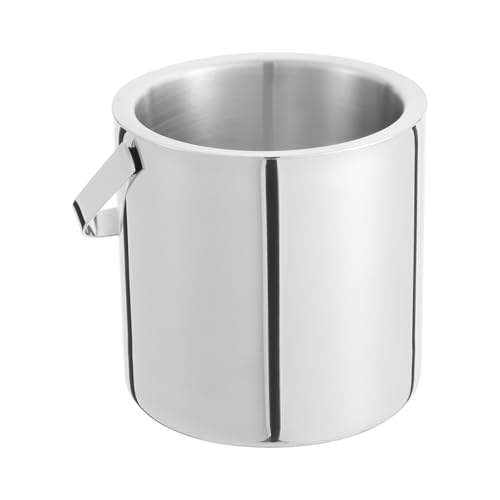 Eiskübel Edelstahl 1.3L Eiswürfelbehälter mit Deckel Eiszange Sieb, Eisbehälter für Kalte Getränke Premium, 820g Doppelwandiger Isolierter 14 * 22.5cm Eiswürfelkübel Eiswürfel Bar Party Hause BBQ von SailorMoon