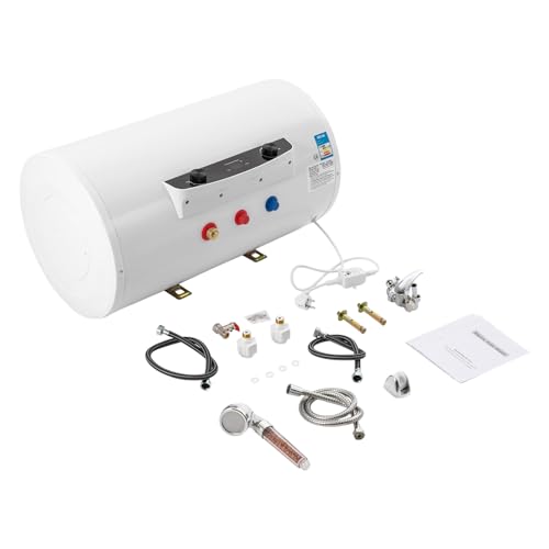 Elektrisch Warmwasser 2000W Warmwasserbereiter Wandmontierter mit Digitalanzeige & Handbrause, IPX4 Energiesparender Boiler Elektrospeicher Warmwasserspeicher für Küche, Badezimmer und Wohnmobil von SailorMoon