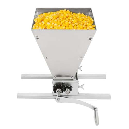 Malzmühle 4L Großkapazitäts-Getreidemühle mit Einstellbaren Rollen,Manuelle Gusseiserne Handmühle Trichteröffnung Größe 22*21cm Manuelle Quetsche 3.1kg Kornmühle für Haushalt, Hobbybrauerei und Mehr von SailorMoon