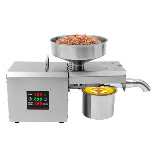 Ölpresse 610W Ölpresse Maschine Elektrische mit digitaler Temperaturanzeige & 8‑Minuten Vorheiz‑Timer 1500Nm Drehmoment & 4 rutschfeste Gummifüße, 45*16.5*28.5cm Öl Pressmaschine für gesunde Küche Ölpresse 610W Ölpresse Maschine Elektrische mit digitaler Temperaturanzeige & 8‑Minuten Vorheiz‑Timer 1500Nm Drehmoment & 4 rutschfeste Gummifüße, 45*16.5*28.5cm Öl Pressmaschine für gesunde Küche von SailorMoon