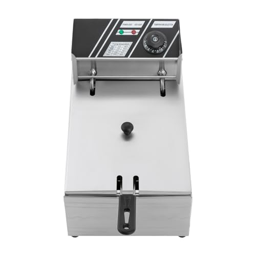 Speise Frittierte Pfanne Tief 6L Kapazität Silberkühl Frittierte Pfanne Nur 3.8 Kg mit Cold Zone Technologie Stahl Einstellbarer Thermostat leicht zu Reinigen Abnehmbare Teile Speise Frittierte Pfanne Tief 6L Kapazität Silberkühl Frittierte Pfanne Nur 3.8 Kg mit Cold Zone Technologie Stahl Einstellbarer Thermostat leicht zu Reinigen Abnehmbare Teile von SailorMoon
