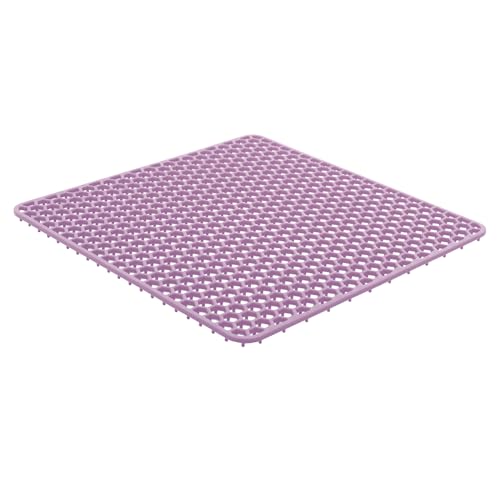 Spülbeckenschutzmatte 34.5*34.5cm lila Silikonmatte 0.32kg Küchenspüle Matte mit Anti-Rutsch-Design & Hochtemperaturbeständigkeit, Multifunktionale Schutzmatte für Küchenspüle, Restaurant und Hotel von SailorMoon