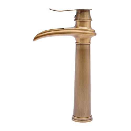 Wasserfall Wasserhahn Höhe des 30cm Antiken Bronze Wasserhahn mit Anti-Tropf Design & 2* Schläuche, Waschbecken Armaturen Messing 1.2kg Waschtischarmatur Hoch Retro für Washbecken Badezimmer Wasserfall Wasserhahn Höhe des 30cm Antiken Bronze Wasserhahn mit Anti-Tropf Design & 2* Schläuche, Waschbecken Armaturen Messing 1.2kg Waschtischarmatur Hoch Retro für Washbecken Badezimmer von SailorMoon