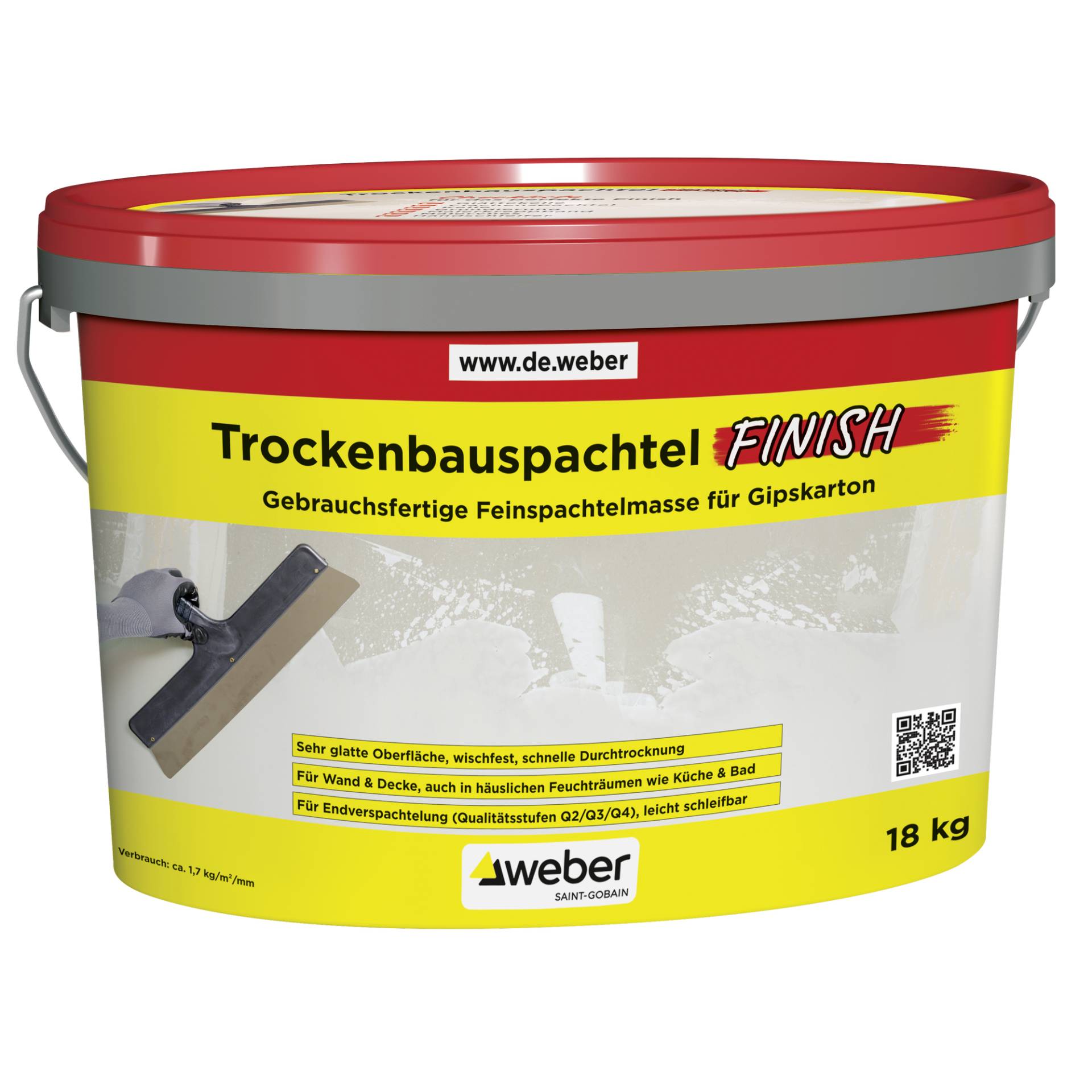 Saint-Gobain Weber Trockenbauspachtel 'Finish' 18 kg von Saint-Gobain Weber