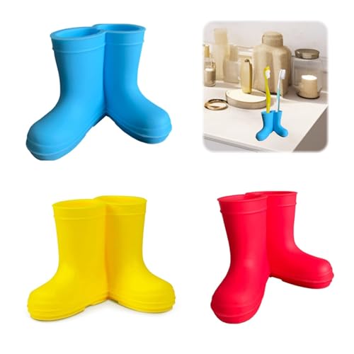 3 Stücke Perfekter Zahnbürstenhalter Toothbrush Holder Zahnbürsten Organizer,Regenstiefel Zahnbürstenhalter,Sicherheitsrasiererständer Mehrzweck-Badezimmerzubehör,Leicht zu Tragen von Saituo Home