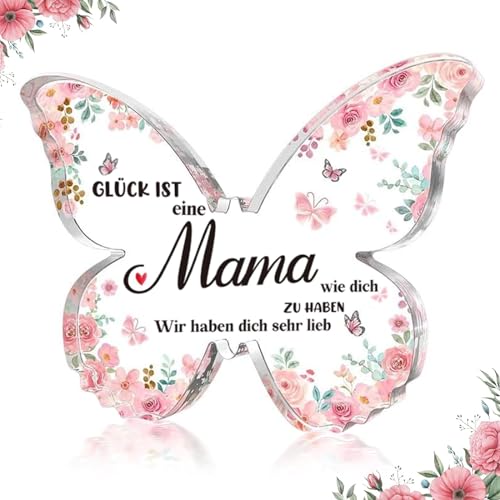 Saituo Home Muttertagsgeschenk für Mama Geschenk für Mama zum Geburtstag Acryl Schmetterling Mama zum Geburtstag Acryl Muttertagsgeschenke Beste Mutter Geschenkidee Mutter Geschenk zum Muttertag von Saituo Home