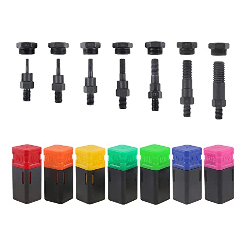 7-teiliges Nietmuttern-Set, manuelle Gewinde-Handnieteinsätze, Werkzeug-Bohrer-Adapter, M3, M4, M5, M6, M8, M10, Nietmuttern, Bohrer-Adapter, Werkzeug, Nieten, manuelles Gewinde, Handnieteinsätze 7-teiliges Nietmuttern-Set, manuelle Gewinde-Handnieteinsätze, Werkzeug-Bohrer-Adapter, M3, M4, M5, M6, M8, M10, Nietmuttern, Bohrer-Adapter, Werkzeug, Nieten, manuelles Gewinde, Handnieteinsätze von Saiyana