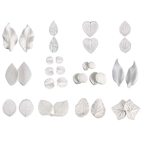 Blumenmeenblattader Veiner Fondant Kuchen Silikonform Gebäck Schokoladenform Süßigkeit Eiscreme Backwerkzeug Silikonform Für Schokolade von Saiyana